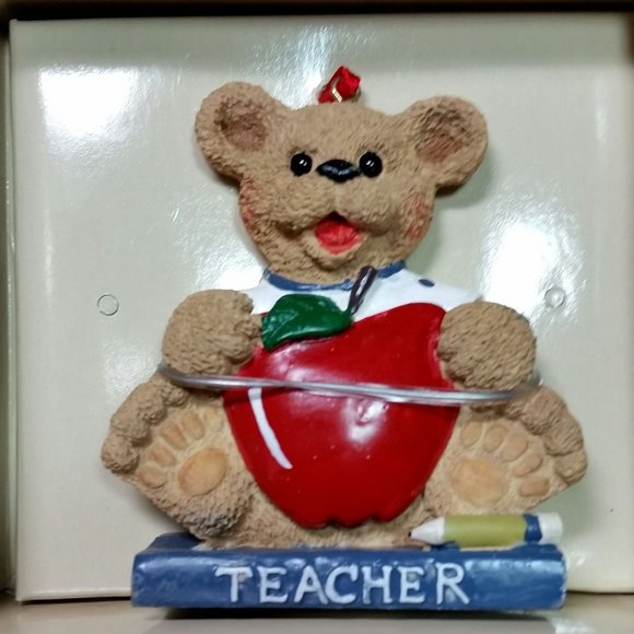 Bear Teacher Ornament Holly Bearies Collection Kurt S Adler Gift For Teacher - Picture 7 of 10